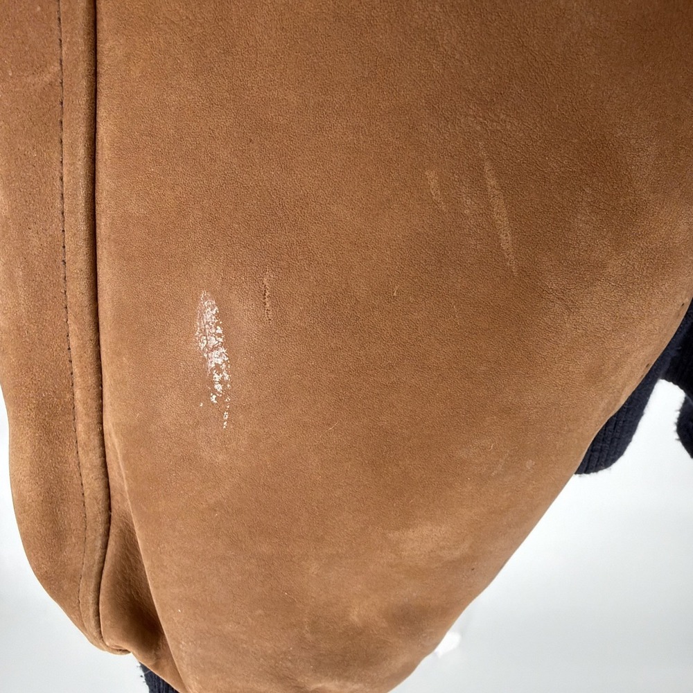 Cabela's Jacket Mens 2XL Blue Wool Leather Varsity Snap Outdoor Canada Hunting - Picture 6 of 16